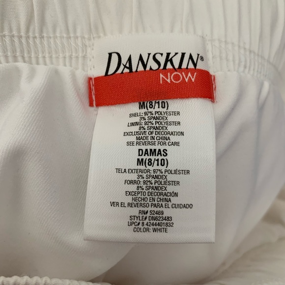 White Danskin Tennis Skort - Picture 3 of 4